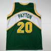 imageFacsimile Autographed Gary Payton Seattle Rookie Green Reprint Laser Auto Basketball Jersey Size Mens XL