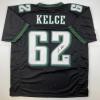imageFacsimile Autographed Jason Kelce Philadelphia Black Reprint Laser Auto Football Jersey Size Mens XL