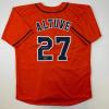 imageFacsimile Autographed Jose Altuve Houston Orange Reprint Laser Auto Baseball Jersey Size Mens XL