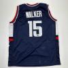 imageFacsimile Autographed Kemba Walker UConn Blue Reprint Laser Auto College Basketball Jersey Size Mens XL