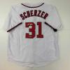 imageFacsimile Autographed Max Scherzer Washington White Reprint Laser Auto Baseball Jersey Size Mens XL