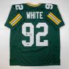imageFacsimile Autographed Reggie White Green Bay Green Reprint Laser Auto Football Jersey Size Mens XL