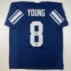 imageFacsimile Autographed Steve Young BYU Blue Reprint Laser Auto College Football Jersey Size Mens XL