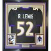 imageFramed Facsimile Autographed Ray Lewis 35x39 Baltimore Black Reprint Laser Auto Football Jersey