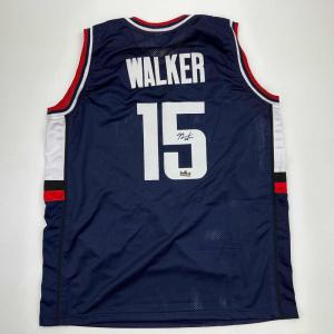 imageFacsimile Autographed Kemba Walker UConn Blue Reprint Laser Auto College Basketball Jersey Size Mens XL