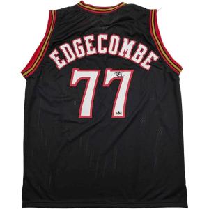 imageFacsimile Autographed VJ VJ Edgecombe Philadelphia Retro Black Reprint Laser Auto Basketball Jersey Size Mens XL