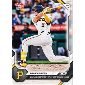 image2026 Topps Now Konnor Griffin 49 19 Year Old Top Prospects 1st MLB AB is RBI Double Pittsburgh Pirates Rookie RC Baseball Card