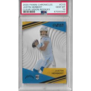 imageGraded 2020 Panini Chronicles Clear Vision Justin Herbert CV3 Rookie RC Football Card PSA 10 Gem Mint