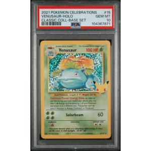 imageGraded 2021 PKM Celebrations 15 Venusaur Classic Collection Base Set Trading Card Game PSA 10 Gem Mint