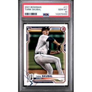 imageGraded 2021 Topps Bowman Tarik Skubal 11 Rookie RC Baseball Card PSA 10 Gem Mint