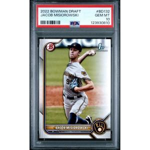imageGraded 2022 Topps Bowman Draft Jacob Misiorowski BD132 Rookie RC Baseball Card PSA 10 Gem Mint