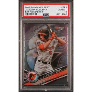 imageGraded 2022 Topps Bowmans Best Jackson Holliday TP2 Top Prospects Rookie RC Baseball Card PSA 10 Gem Mint