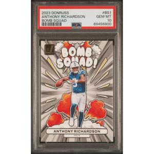 imageGraded 2023 Panini Donruss Anthony Richardson BS1 Bomb Squad Rookie RC Football Card PSA 10 Gem Mint