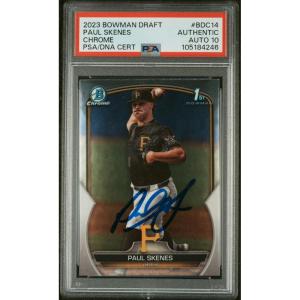 imageGraded 2023 Topps Bowman Draft Paul Skenes BDC14 Chrome Rookie RC Baseball Card PSA 10 Auto Grade Gem Mint