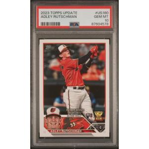 imageGraded 2023 Topps Update Adley Rutschman US180 Rookie RC Baseball Card PSA 10 Gem Mint