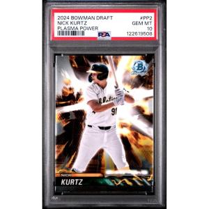 imageGraded 2024 Topps Bowman Draft Nick Kurtz PP2 Plasma Power Rookie RC Baseball Card PSA 10 Gem Mint