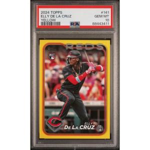 imageGraded 2024 Topps Elly De La Cruz 141 Yellow Rookie RC Baseball Card PSA 10 Gem Mint