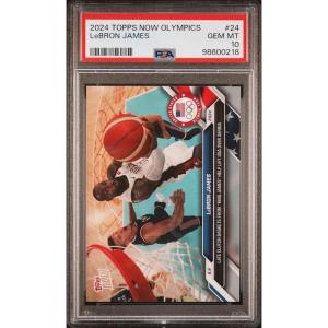 imageGraded 2024 Topps Now Olympics LeBron James 24 Basketball Card PSA 10 Gem Mint