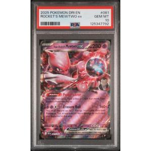 imageGraded 2025 PKM DRI EN Destined Rivals Team Rockets Mewtwo Ex 081 Trading Card Game PSA 10 Gem Mint