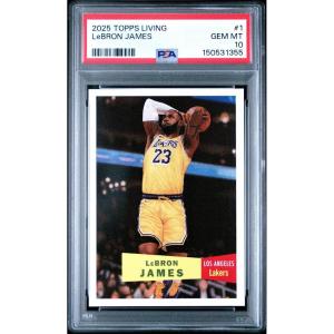 imageGraded 2025 Topps Living LeBron James 1 Basketball Card PSA 10 Gem Mint