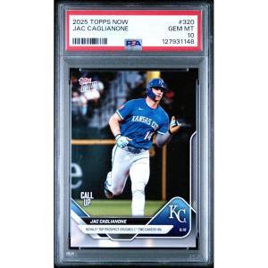 imageGraded 2025 Topps Now Jac Caglianone 320 Rookie RC Baseball Card PSA 10 Gem Mint
