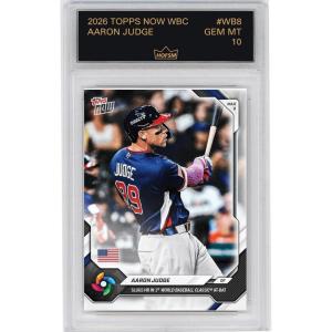 imageGraded 2026 Topps Now World Baseball Classic Aaron Judge WB8 Slugs Home Run in 1st World Baseball Classic At Bat Team USA Baseball Card HOFSM 10 Gem Mint