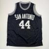 imageAutographedSigned George Gervin San Antonio Black Basketball Jersey Beckett BAS COA