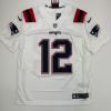 imageAutographedSigned Tom Brady New England Patriots White Authentic Nike Limited Football Jersey Fanatics COA