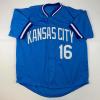 imageFacsimile Autographed Bo Jackson Kansas City Blue Reprint Laser Auto Baseball Jersey Size Mens XL
