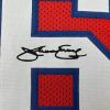 imageFacsimile Autographed Julius Dr J Erving Philadelphia Red Reprint Laser Auto Basketball Jersey Size Mens XL