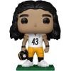 imageTroy Polamalu 334 Facsimile Signed Reprint Laser Autographed Funko POP Football Pittsburgh Steelers Figurine with Protector Case