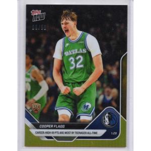 image2025 Topps Now Cooper Flagg 150 Gold Foil 50 Dallas Mavericks Rookie RC Basketball Card