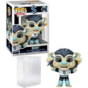 imageBuoy Seattle Kraken 08 Funko POP Hockey Mascots Figurine Bundle with HOFSM Protector Case