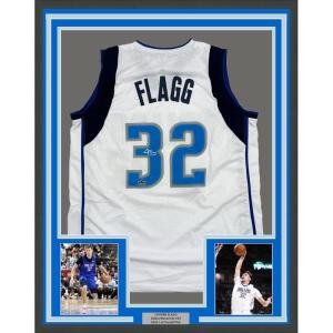 imageFramed Facsimile Autographed Cooper Flagg 35x39 Dallas White Reprint Laser Auto Basketball Jersey
