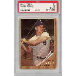 imageGraded 1962 Topps Roger Maris 1 Baseball Card PSA 3 Very Good