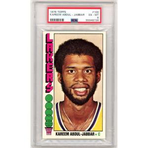 imageGraded 1976 Topps Kareem AbdulJabbar 100 Basketball Card PSA 6 ExcellentMint
