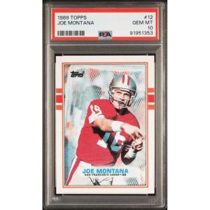 imageGraded 1989 Topps Joe Montana 12 Football Card PSA 10 Gem Mint