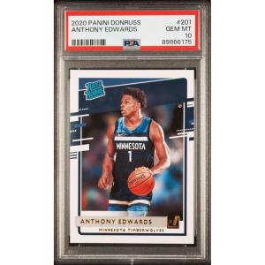 imageGraded 202021 Panini Donruss Anthony Edwards 201 Rated Rookie RC Basketball Card PSA 10 Gem Mint