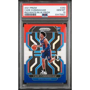imageGraded 2021 Panini Prizm Cade Cunningham 282 Red White Blue Prizm Rookie RC Basketball Card PSA 10 Gem Mint