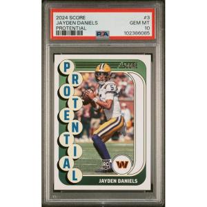 imageGraded 2024 Panini Illusions Jayden Daniels 3 Shining Stars Rookie RC Football Card PSA 10 Gem Mint