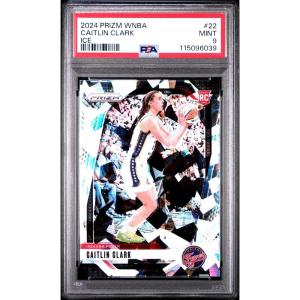 imageGraded 2024 Panini Prizm Caitlin Clark 22 Ice Rookie RC Basketball Card PSA 9 Mint