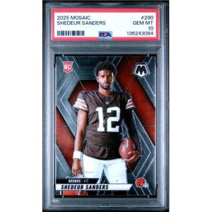 imageGraded 2025 Panini Mosaic Shedeur Sanders 290 Rookie RC Football Card PSA 10 Gem Mint