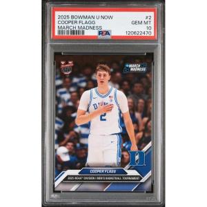 imageGraded 2025 Topps Bowman U Now Cooper Flagg 2 March Madness Rookie RC Basketball Card PSA 10 Gem Mint