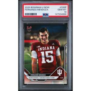 imageGraded 2025 Topps Bowman U Now Fernando Mendoza 33SP Rookie RC Football Card PSA 10 Gem Mint