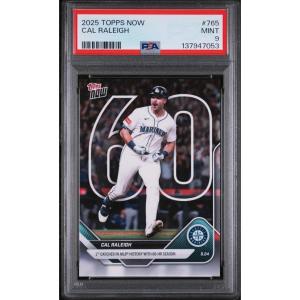 imageGraded 2025 Topps Now Cal Raleigh 765 Baseball Card PSA 9 Mint
