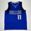 imageFacsimile Autographed Kyrie Irving Dallas Blue Reprint Laser Auto Basketball Jersey Size Mens XL