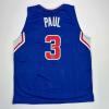 imageFacsimile Autographed Chris Paul Los Angeles LA Blue Reprint Laser Auto Basketball Jersey Size Mens XL