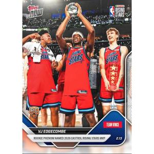 image2025 Topps Now VJ Edgecombe 174 Rookie Phenom Named 2026 Rising Stars MVP Philadelphia 76ers Rookie RC Basketball Card