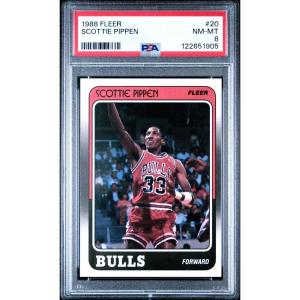 imageGraded 198889 Fleer Scottie Pippen 20 Rookie RC Basketball Card PSA 8 Near Mint