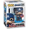 imageCaptain America 573 with Broken Shield amp Mjolnir Funko POP Marvel Avengers Endgame Figurine Bundle with HOFSM Protector Case